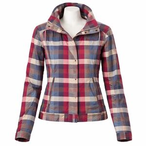 Size L Bench Women’s Vintage Y2K Plaid Cotton Zip Jacket Streetwear Hood